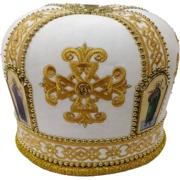 Митра «Крест» белая