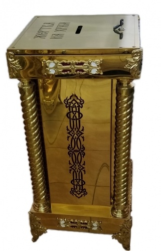 Жертва на храм с лазерной резкой 41×41 см (высота 86,5 см)