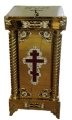 Жертвенник для храма 41×41 см с литьём (высота 86,5 см)