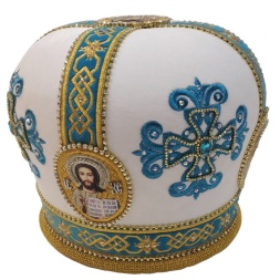 Митра «Крест» белая