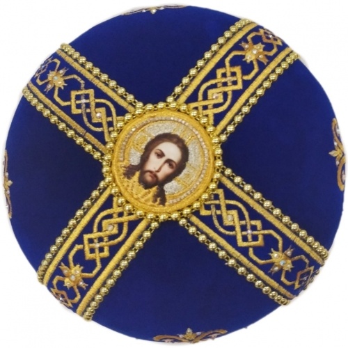 Митра «Крест» синяя