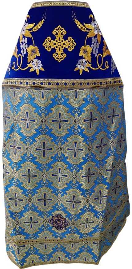 Облачение священника комбинированное из парчи «Пасхальный крест» с вышитым омофором, узор «Лилия»