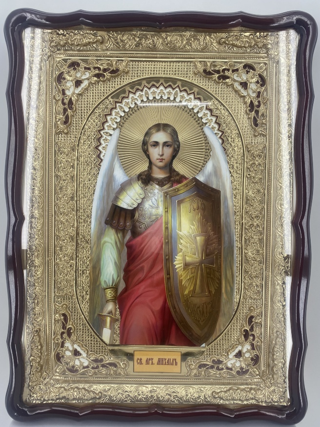Икона святого архангела Михаила корпусная эмалированная