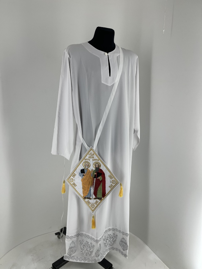 Палка вышитая с иконой святых апостолов Петра и Павла