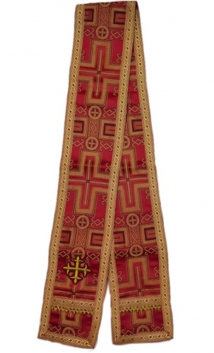 Закладка парчовая красная