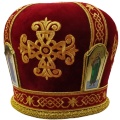 Митра «крест» Красная