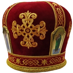 Митра «крест» Красная