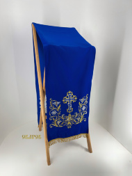 Покров «Крест цветок» на аналой с дорогой бахромой