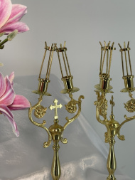 Дикирий-трикирий, позолота, высота 41 см, ширина 14,5 см