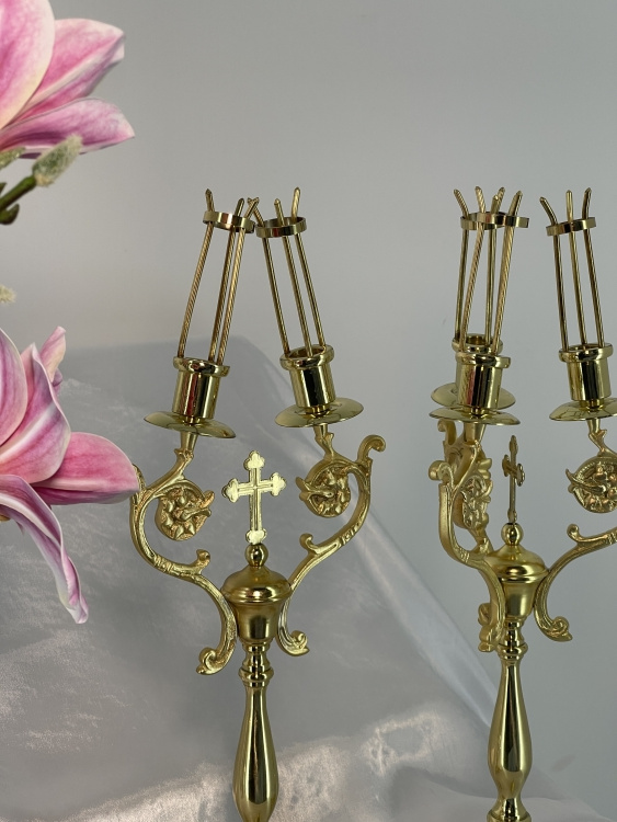 Дикирий-трикирий, позолота, высота 41 см, ширина 14,5 см