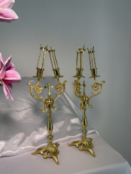 Дикирий-трикирий, позолота, высота 41 см, ширина 14,5 см