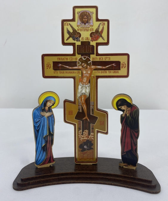 Крест Голгофы с предстоящими 21×17 см