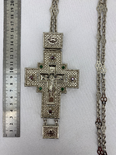 Наперсный крест 15,5×8 см (покрытие никель)