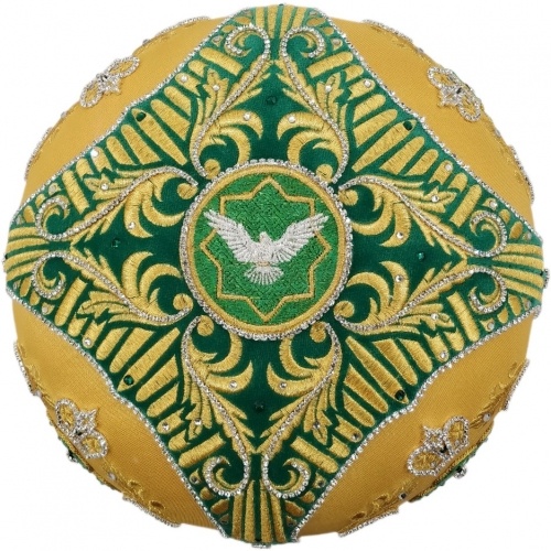 Митра «Корона» золото-зелёная
