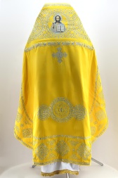 Облачение священника, вышитое на бархате, вышивка "Круг" с вышитым галуном