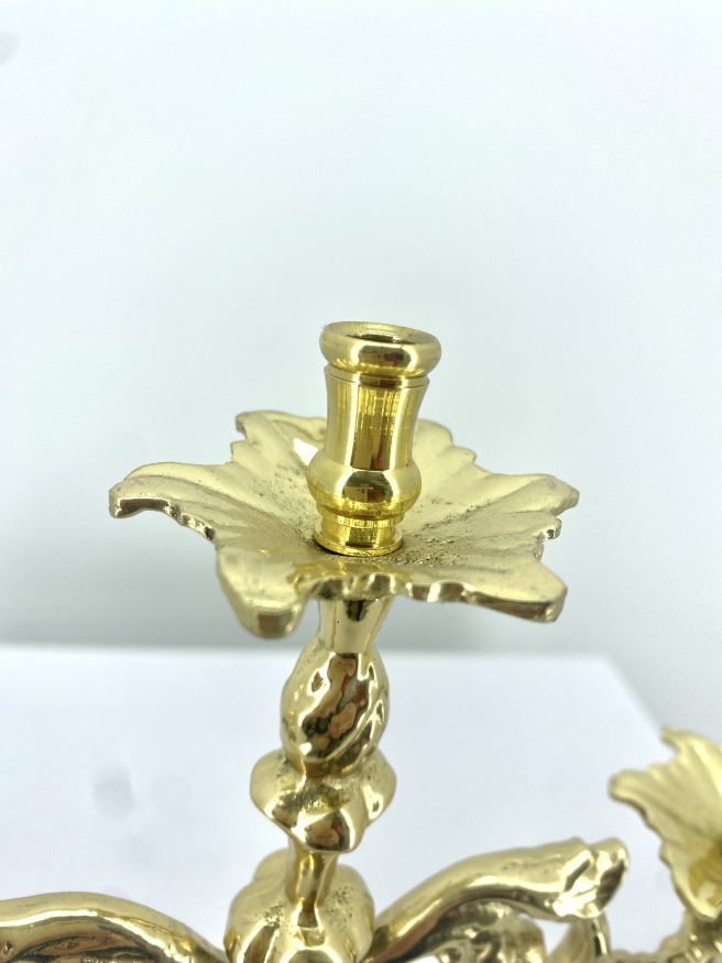 Подсвечник настольный, на три свечи, латунь, 33,5×25 №12 — 1