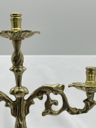 Подсвечник настольный, на три свечи, латунь, 33,5×25 №12 — 1