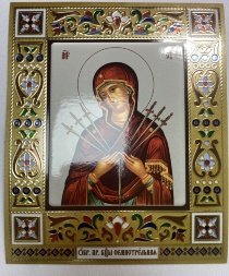Икона Божией Матери «Семистрельная» 18×15 см