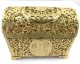 Хрестильний ящик латунь - золото 15х12,5см