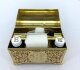 Хрестильний ящик латунь - золото 15х12,5см