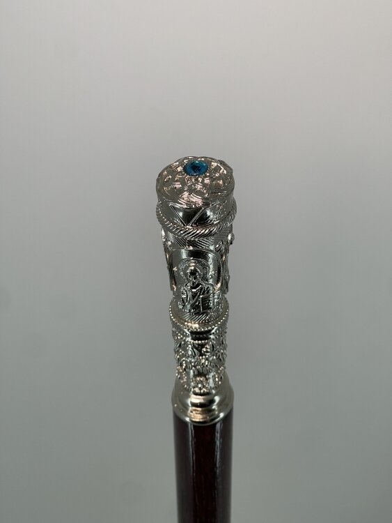 Ігуменський посох, нікелювання, висота 138см