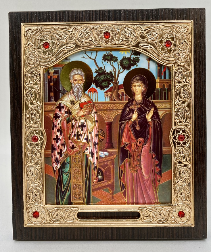 Ікона свт. Кипріян та Юстина 15х18