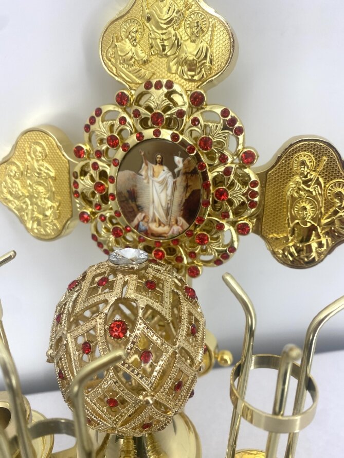 Трисвічник Пасхальний кит. №11 31х19х12см