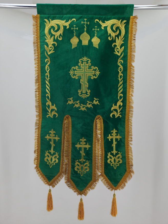 Хоругви (пара св. Микола Чудотворець та св. рівноап. цар. Олена) вишивка "Купол"