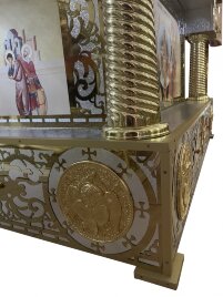Престол внутр. 100х100х100см. Лазерна різка, друк ікони, литво, катані труби