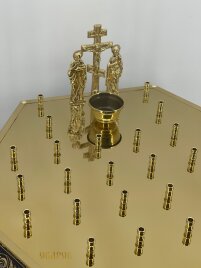 Панахидна кришка шестигранна 67х57см, 37св. (висота 10-30,5см)