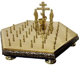 Панахидна кришка шестигранна 67х57см, 37св. (висота 10-30,5см)