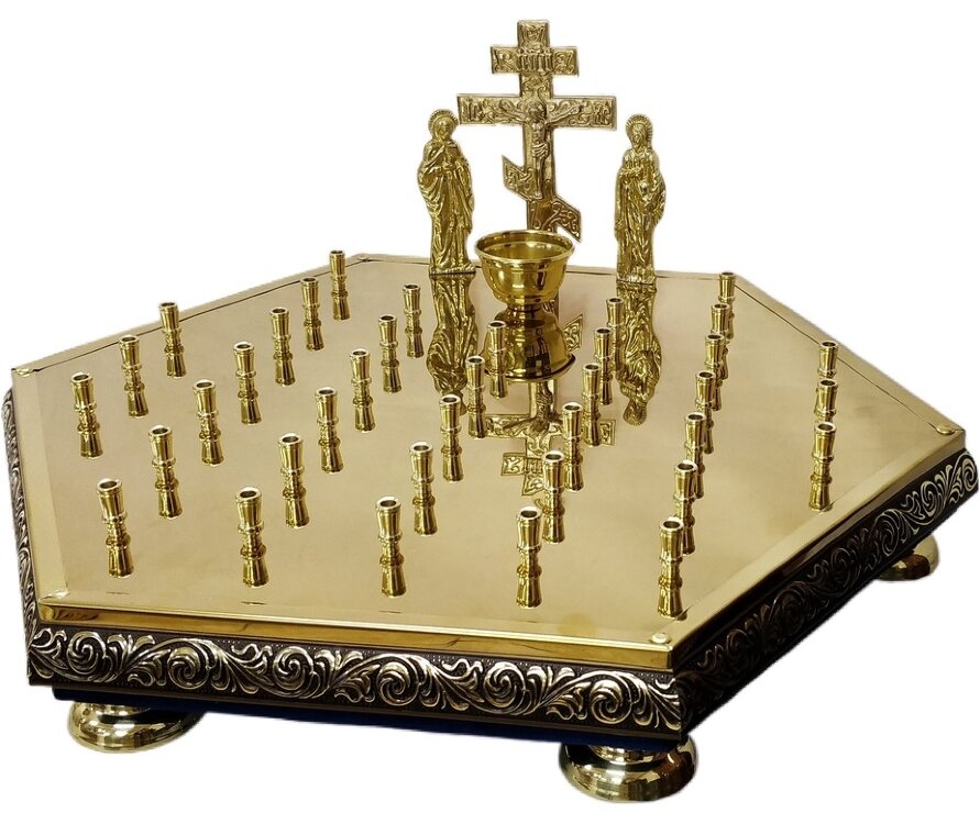 Панахидна кришка шестигранна 67х57см, 37св. (висота 10-30,5см)