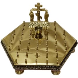 Панахидна кришка шестигранна з багетом 70х60см (висота 10-30,5см)