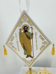 Палиця з вишитою іконою св. Іоанн Предтеча