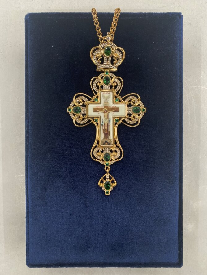 Хрест наперстний 15х7,5см, позолота