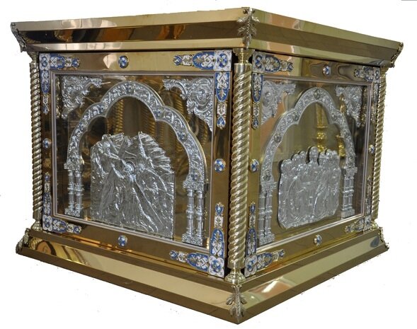 Риза на престол 100х100 литво алюміній, труби латунь (внутр.)