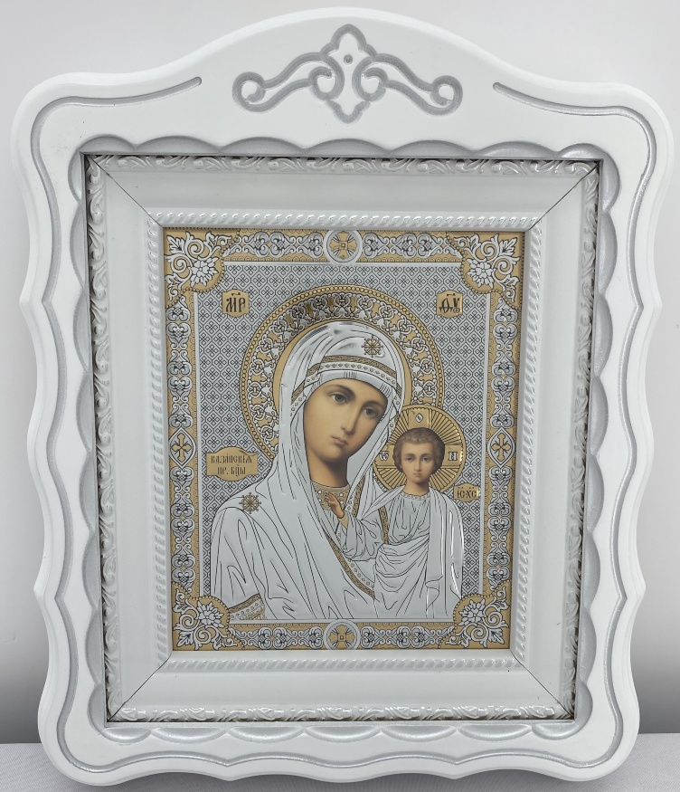 Ікони "Вінчальна пара" літ. тиснена, біл., пат. ср. 30х24см