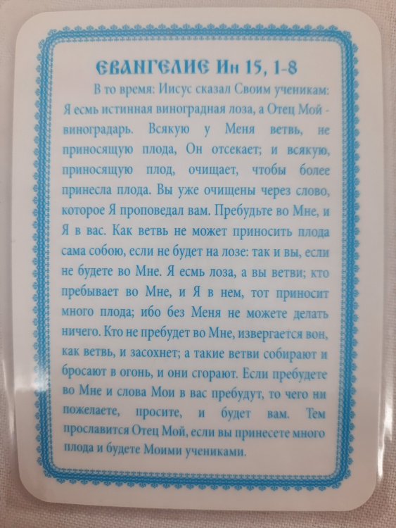 Ламінована ікона Христос Лоза Істинна