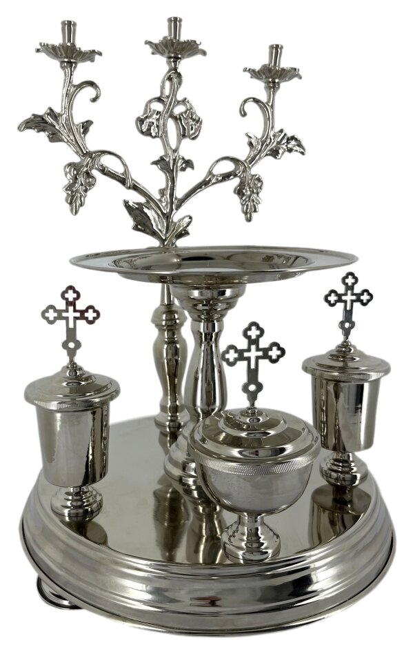 Літейне блюдо нікель, діаметер 31см, висота 43см