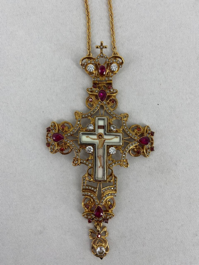 Хрест наперстний 16х8см, позолота