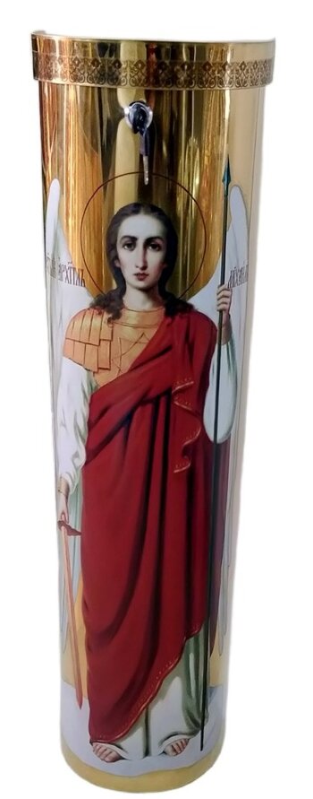 Жертва на храм вел. напівкруг, з друк іконами 77х21х15см