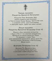 Ікона Різдво Пресвятої Богородиці 24х20см