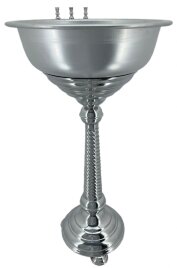 Купіль для хрещення, Ф45 (висота 90см. миска алюміній) 15л