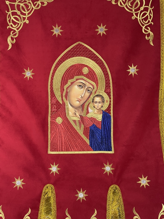 Хоругви вишиті, (пара), вишивка "зірка"