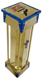 Жертва на храм з трубами лат. булат і лазер. хр. 24,5х24,5см (висота 83см)