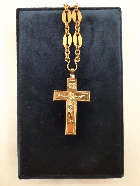 Хрест наперстний 9,5х5см, (позолота)