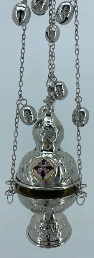 Кадило "Виноград" з емаллю, з дзвіночками