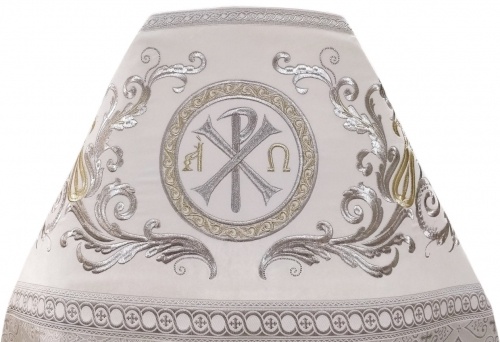 Облачення священника комбіноване з парчі "Флорівський хрест", з вишитим опліччям, вишивка "Новий візерунок"