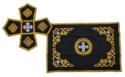 Покровці та воздух з вишивкою "Коло" 47х70, з пришивним галуном