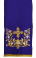 Накидка "Хрест квітка" на аналой, з дешевою бахрамою